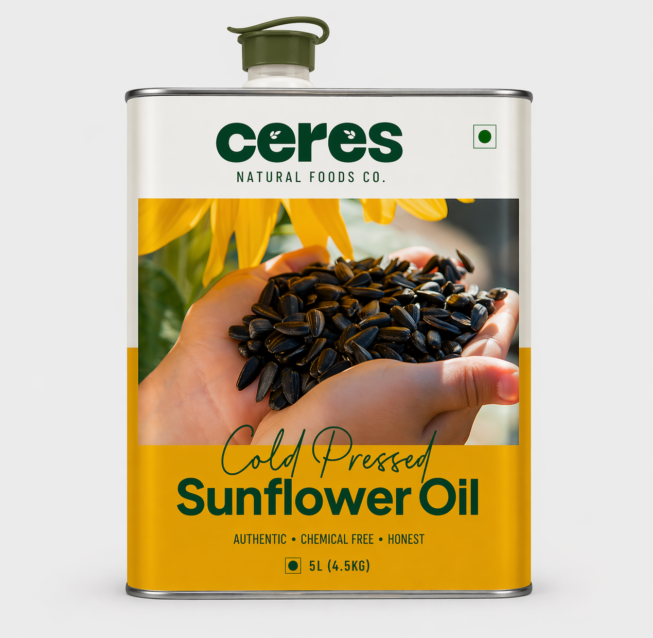 Sunflower Cold Press Oil - 5 LTR Tin Can